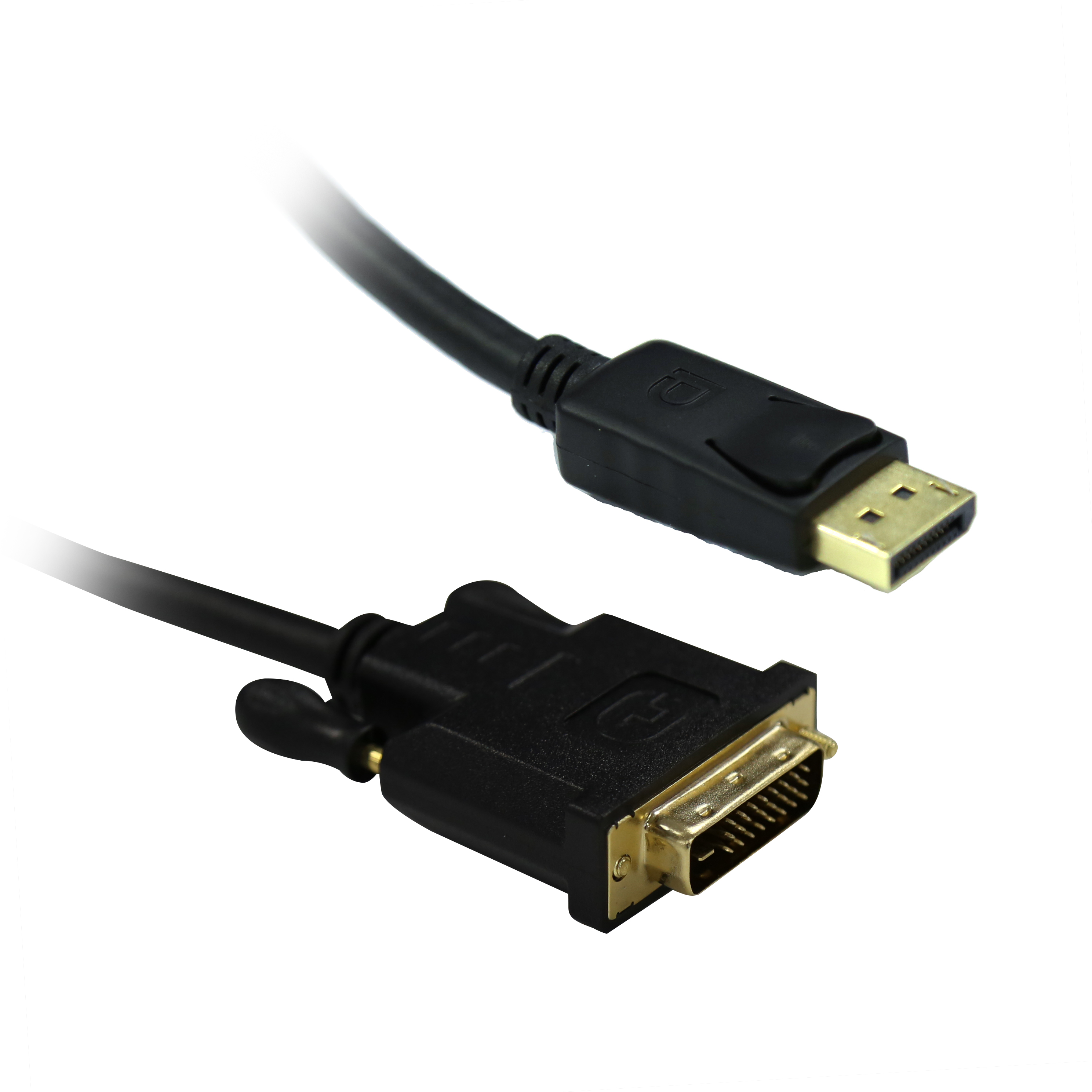 1.5m DisplayPort Source to DVI-D Monitor Male Cable Max Resolution ...